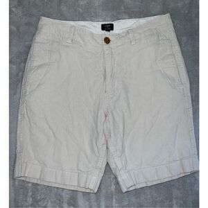 JCrew Ivory Cream Linen Cotton Beach Summer shorts Men’s 30W